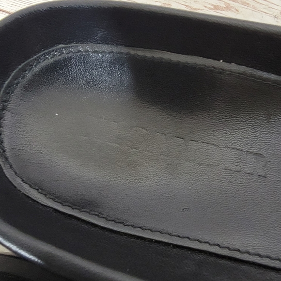 Jil Sander Black & Gold Mirrored Leather Slides - size 39 - Picture 6 of 13